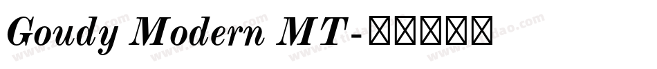Goudy Modern MT字体转换